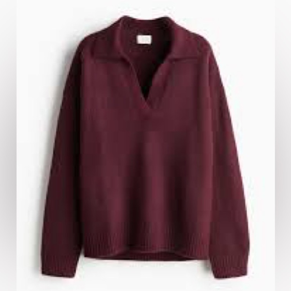 H&M v neck collared sweater XL
